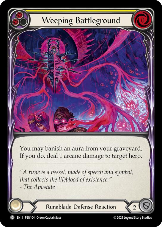 Weeping Battleground (Yellow) Rainbow Foil