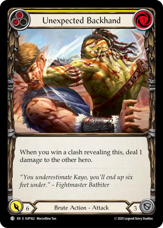 Unexpected Backhand (Yellow) [SUP162] (Super Slam)