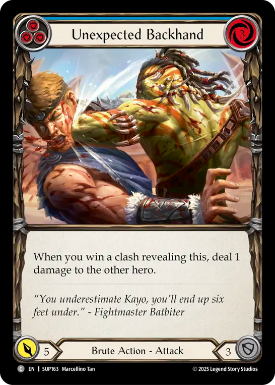 Unexpected Backhand (Blue) [SUP163] (Super Slam)